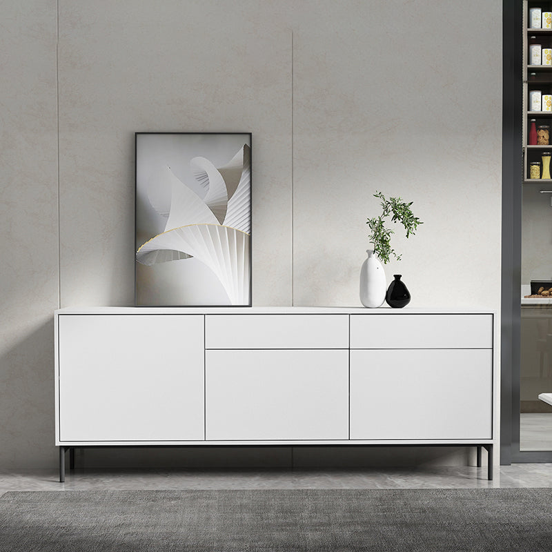 Modern Rectangle Storage Cabinet Sideboard Wooden Sideboard with Drawers and Doors