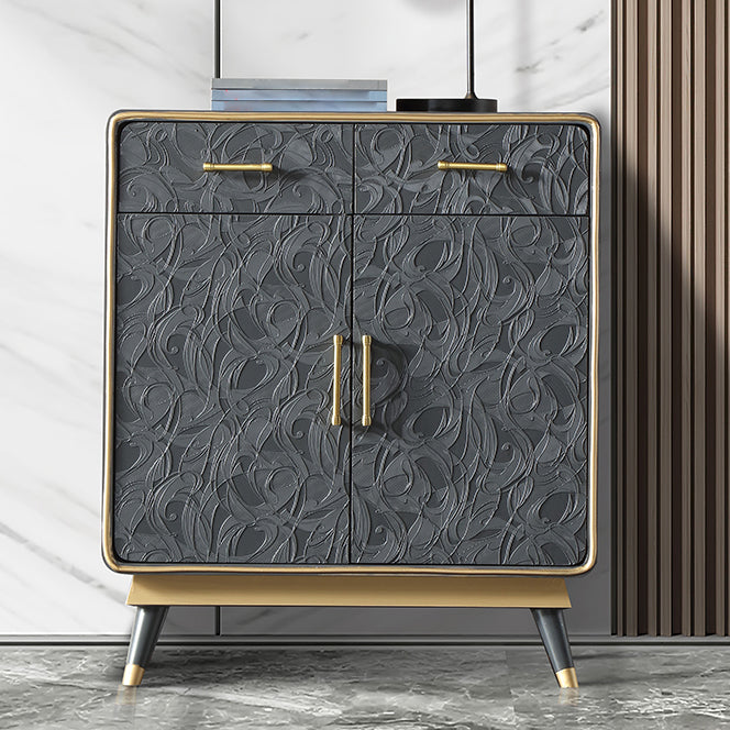 Glam Style Sideboard Wooden Dining Sideboard with Drawers and Storage