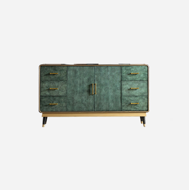 Glam Style Sideboard Wooden Dining Sideboard with Drawers and Storage