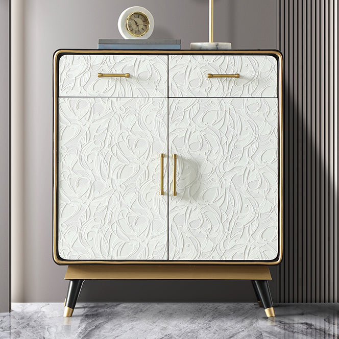 Glam Style Sideboard Wooden Dining Sideboard with Drawers and Storage