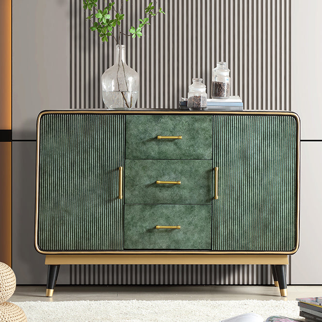 Glam Style Sideboard Wooden Dining Sideboard with Drawers and Storage