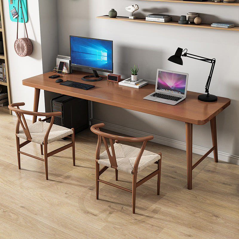 Modern Rectangular Office Desk Solid Wood Writing Desk for Home