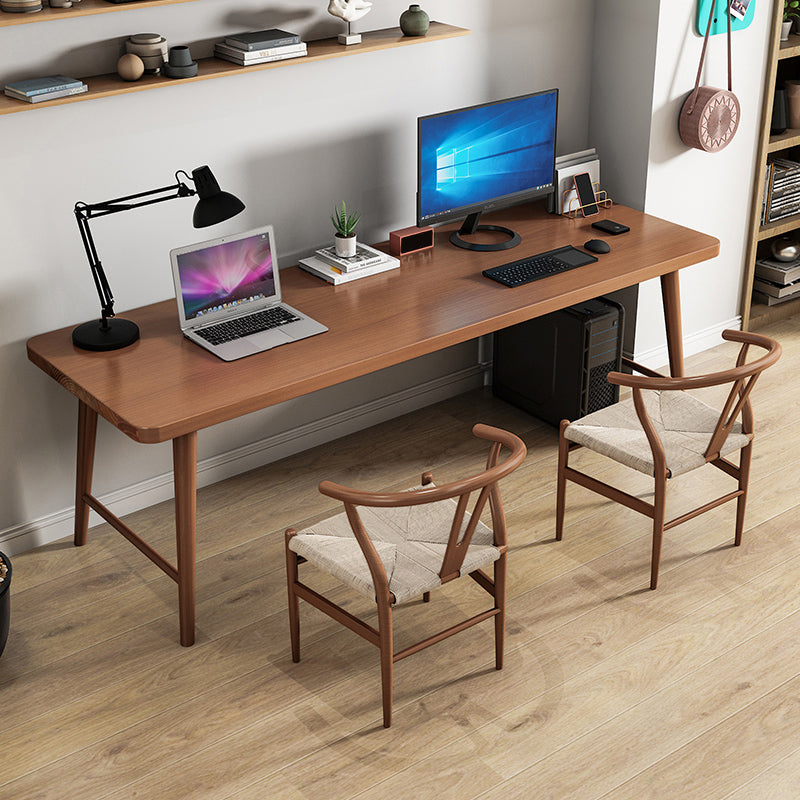 Modern Rectangular Office Desk Solid Wood Writing Desk for Home