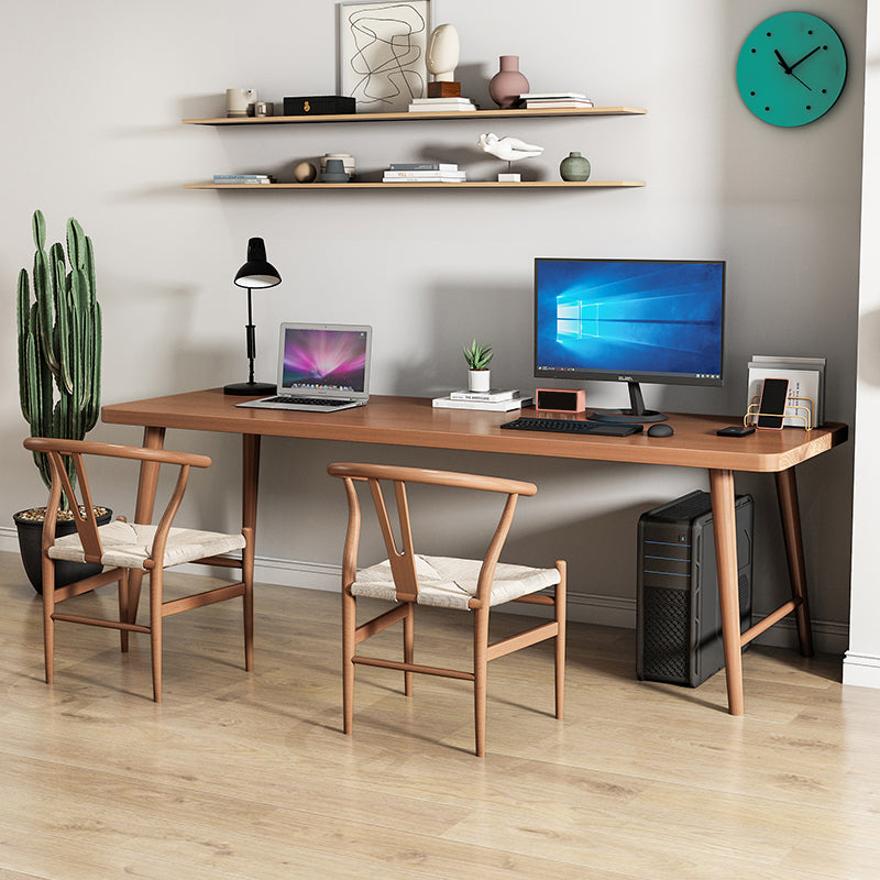 Modern Rectangular Office Desk Solid Wood Writing Desk for Home