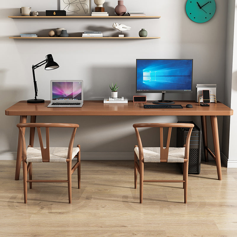 Modern Rectangular Office Desk Solid Wood Writing Desk for Home