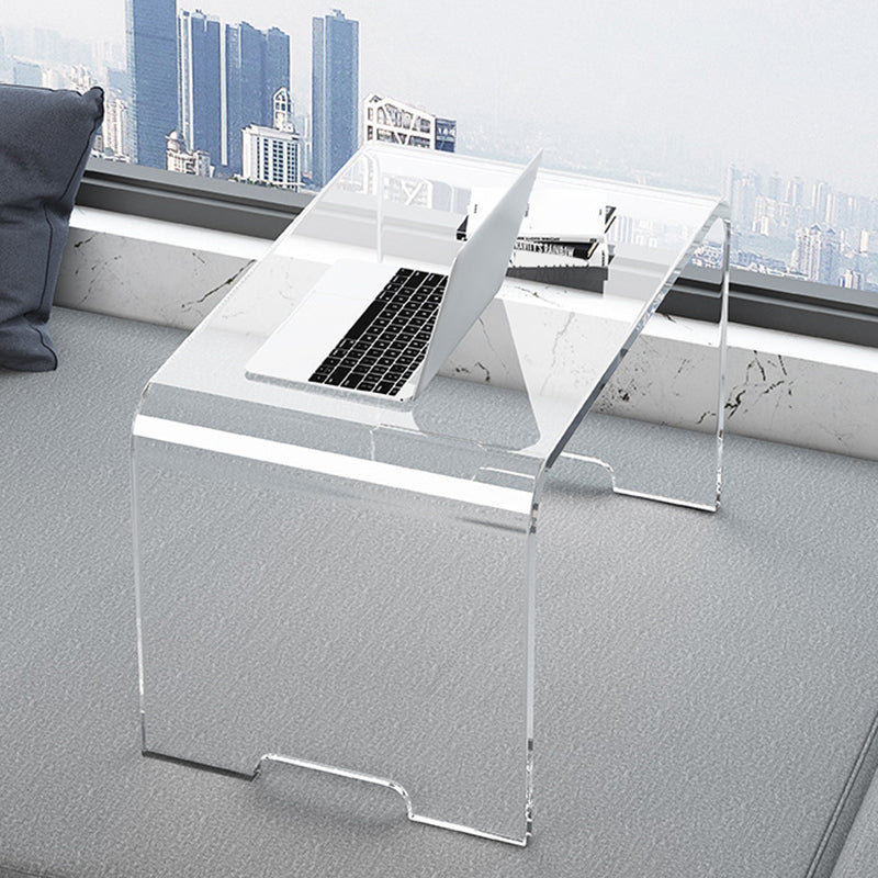 Modern Acrylic Office Desk White Rectangular Writing Desk for Office