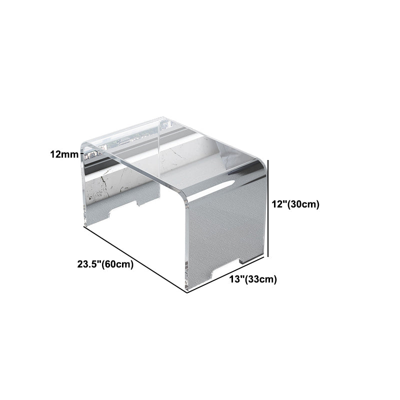 Modern Acrylic Office Desk White Rectangular Writing Desk for Office