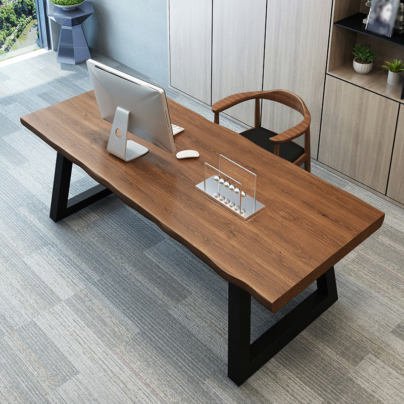 Industrial Style Writing Desk Solid Wood Sled Office Desk for Office