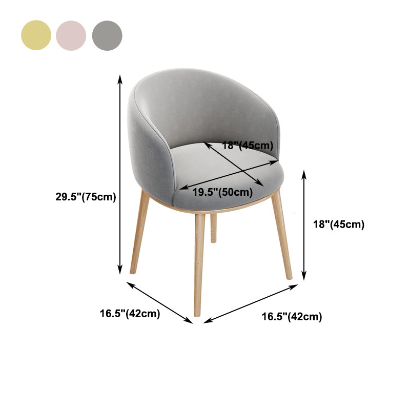 Armless Home Office Chair Modern Low Back Desk Chair No Wheels