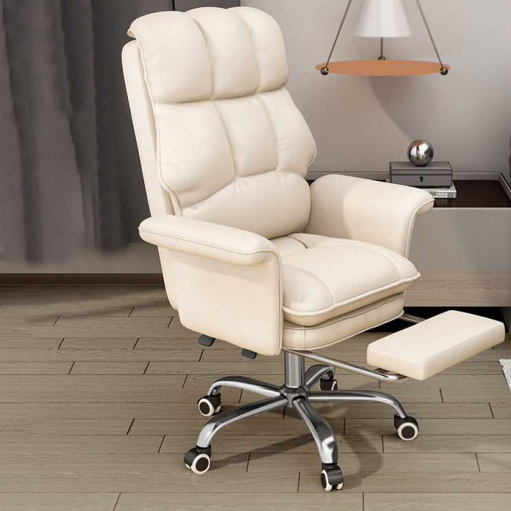 Executive Swivel Chair with Padded Arms Modern Computer Chair with Wheels