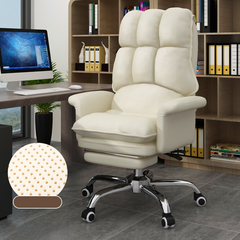 Executive Swivel Chair with Padded Arms Modern Computer Chair with Wheels