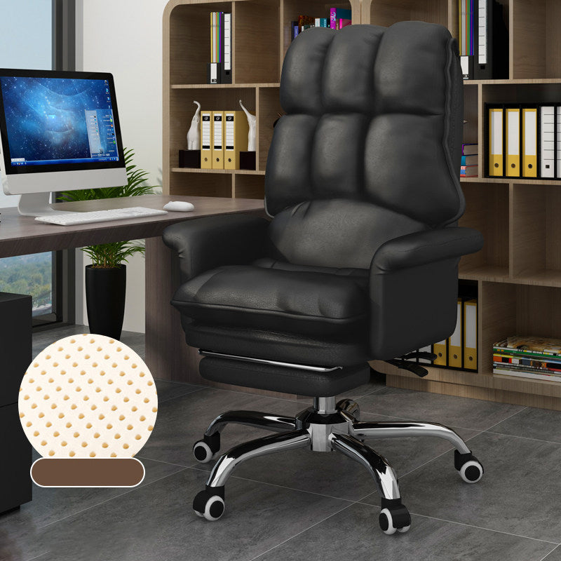 Executive Swivel Chair with Padded Arms Modern Computer Chair with Wheels