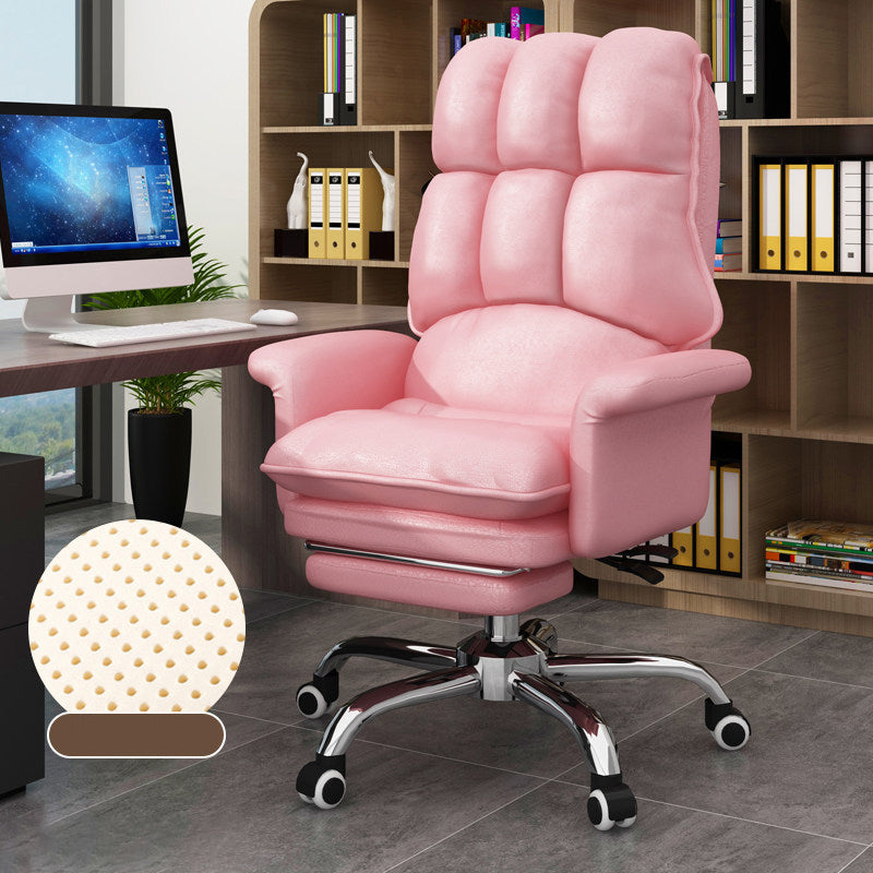 Executive Swivel Chair with Padded Arms Modern Computer Chair with Wheels