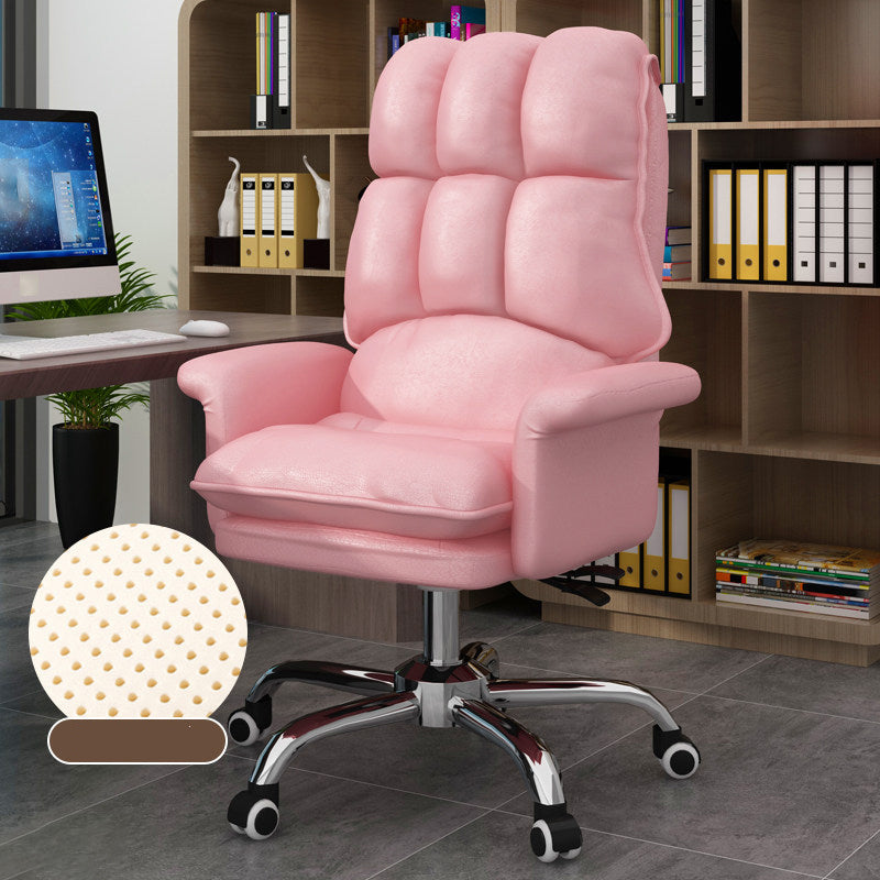 Executive Swivel Chair with Padded Arms Modern Computer Chair with Wheels