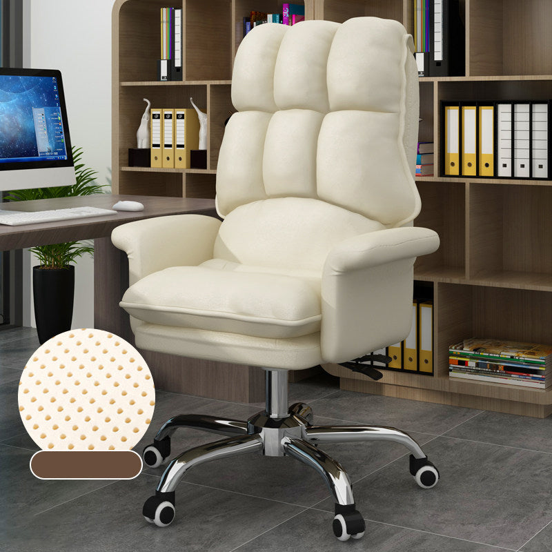 Executive Swivel Chair with Padded Arms Modern Computer Chair with Wheels