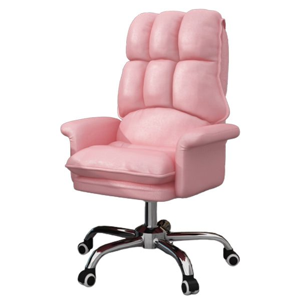 Executive Swivel Chair with Padded Arms Modern Computer Chair with Wheels