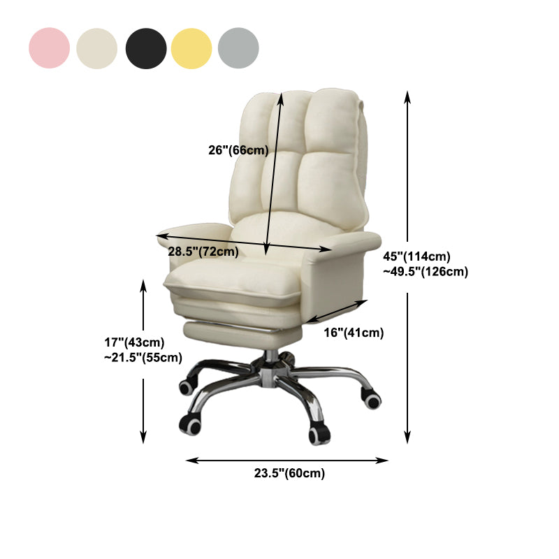 Executive Swivel Chair with Padded Arms Modern Computer Chair with Wheels