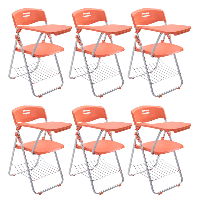 Contemporary Folding Conference Chair Plastic Back and Seat Armless Chair