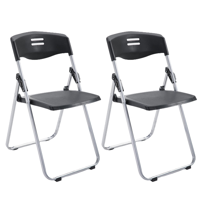 Contemporary Folding Conference Chair Plastic Back and Seat Armless Chair