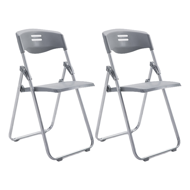 Contemporary Folding Conference Chair Plastic Back and Seat Armless Chair