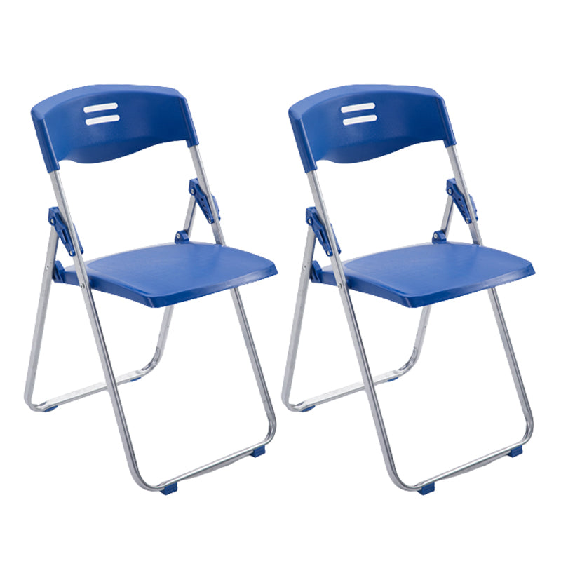 Contemporary Folding Conference Chair Plastic Back and Seat Armless Chair