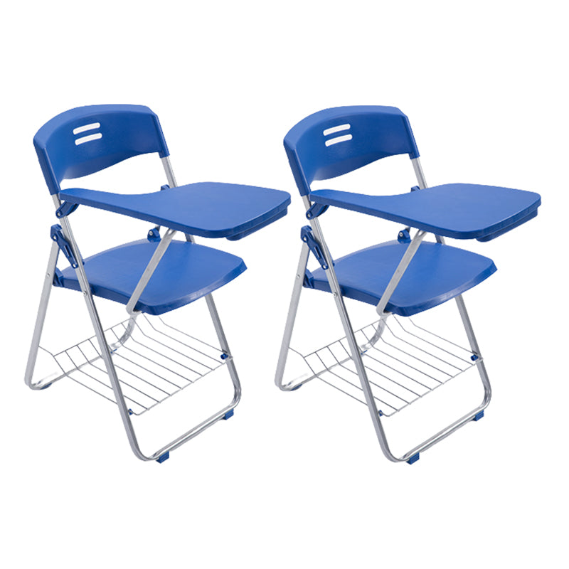 Contemporary Folding Conference Chair Plastic Back and Seat Armless Chair