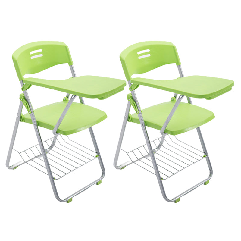 Contemporary Folding Conference Chair Plastic Back and Seat Armless Chair