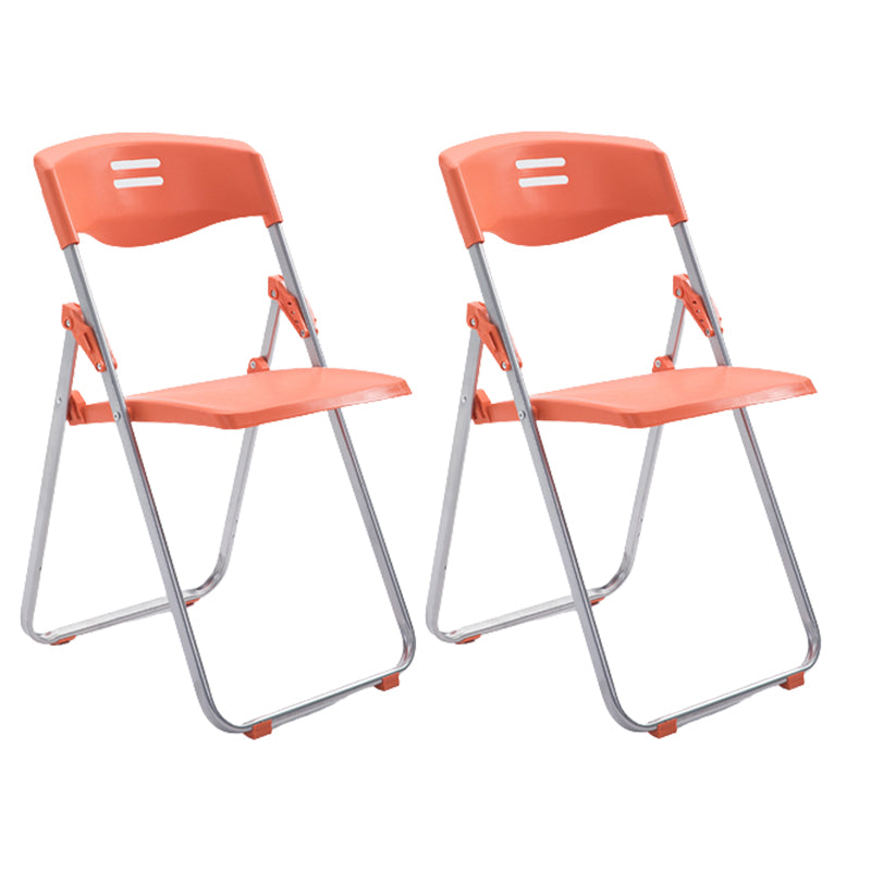 Contemporary Folding Conference Chair Plastic Back and Seat Armless Chair