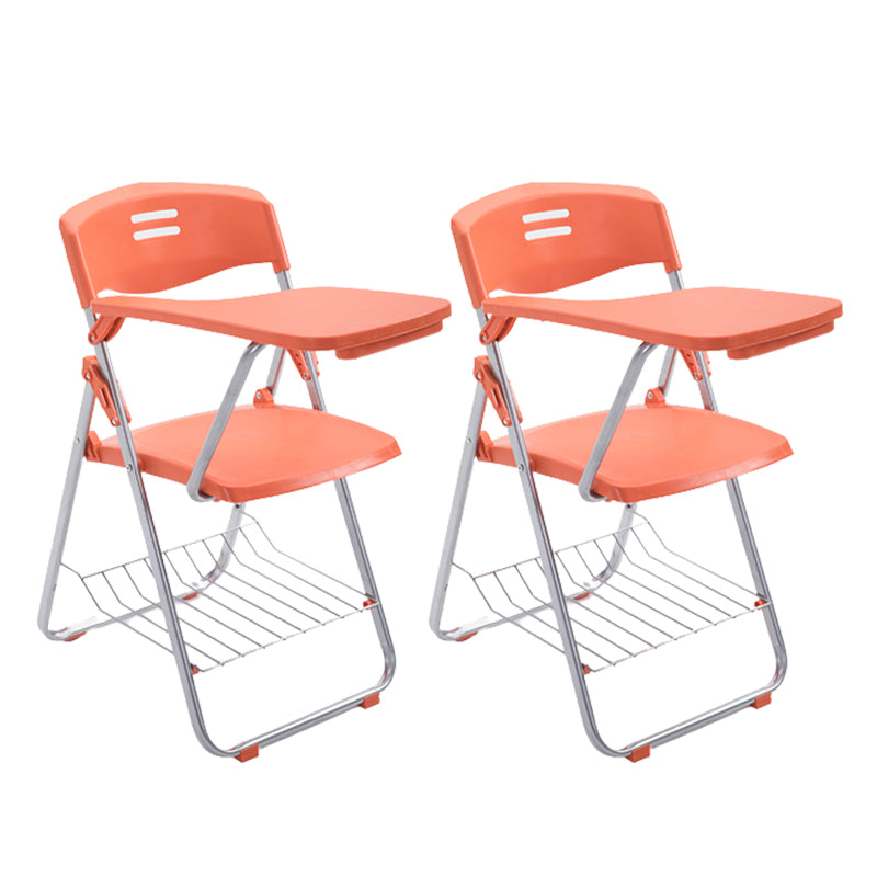 Contemporary Folding Conference Chair Plastic Back and Seat Armless Chair