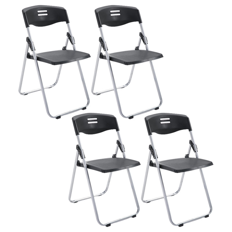 Contemporary Folding Conference Chair Plastic Back and Seat Armless Chair