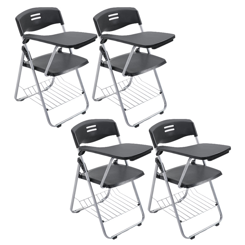 Contemporary Folding Conference Chair Plastic Back and Seat Armless Chair