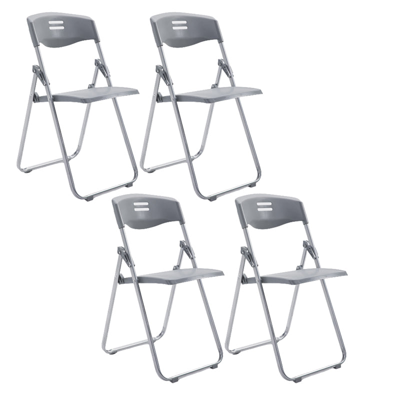 Contemporary Folding Conference Chair Plastic Back and Seat Armless Chair