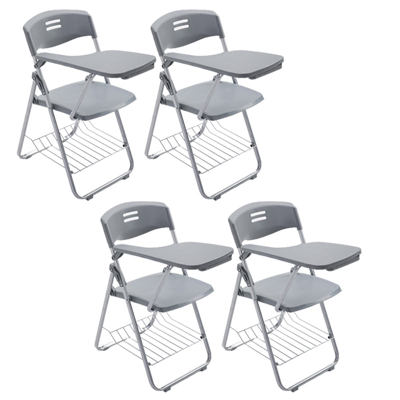 Contemporary Folding Conference Chair Plastic Back and Seat Armless Chair