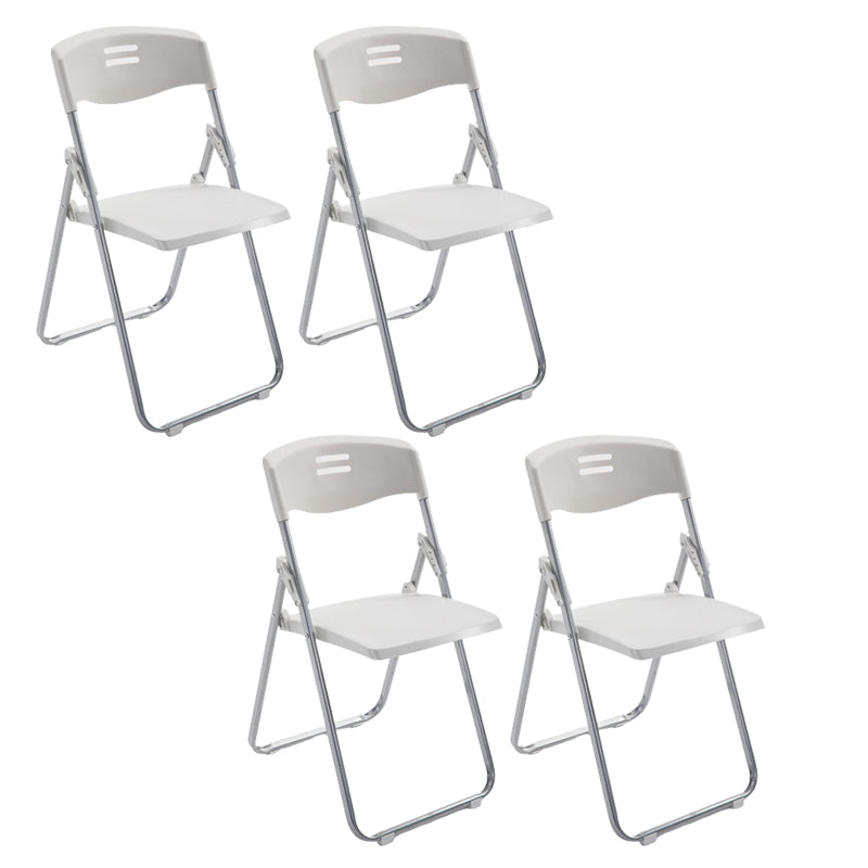 Contemporary Folding Conference Chair Plastic Back and Seat Armless Chair