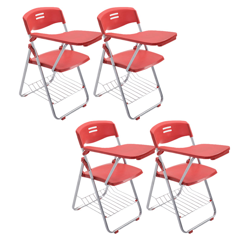 Contemporary Folding Conference Chair Plastic Back and Seat Armless Chair