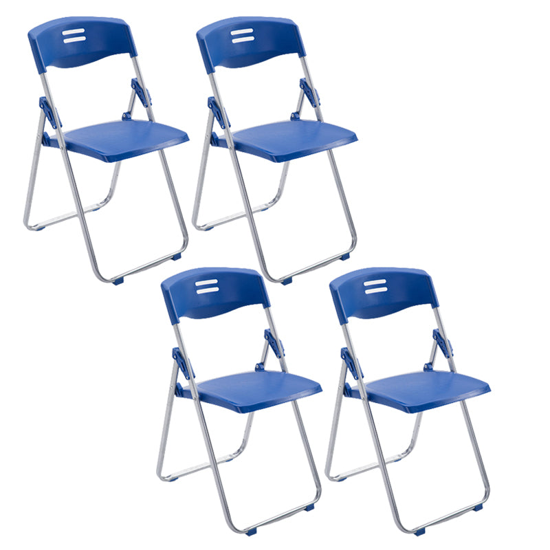 Contemporary Folding Conference Chair Plastic Back and Seat Armless Chair