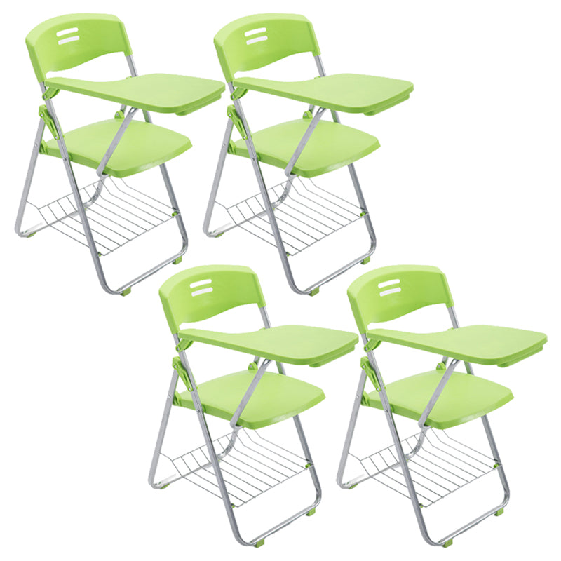 Contemporary Folding Conference Chair Plastic Back and Seat Armless Chair