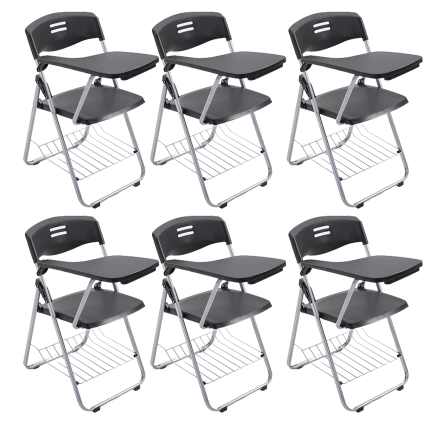 Contemporary Folding Conference Chair Plastic Back and Seat Armless Chair