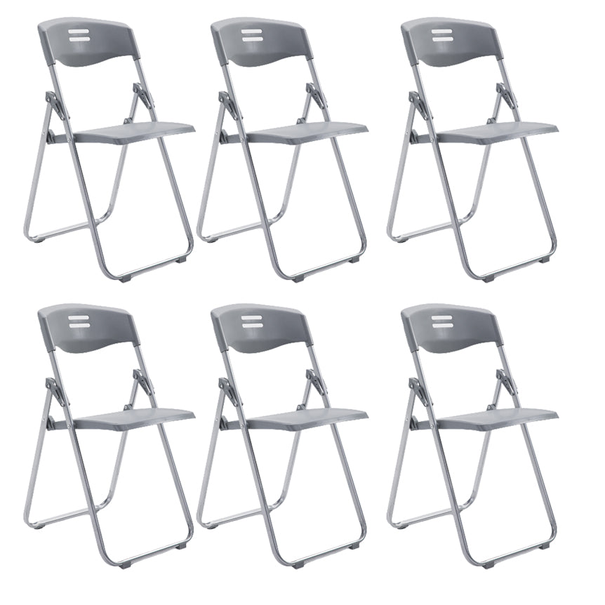 Contemporary Folding Conference Chair Plastic Back and Seat Armless Chair