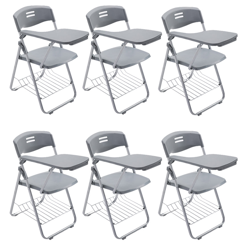 Contemporary Folding Conference Chair Plastic Back and Seat Armless Chair