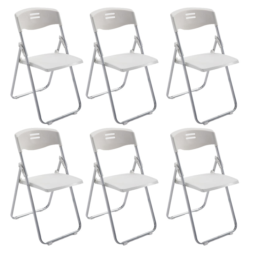 Contemporary Folding Conference Chair Plastic Back and Seat Armless Chair