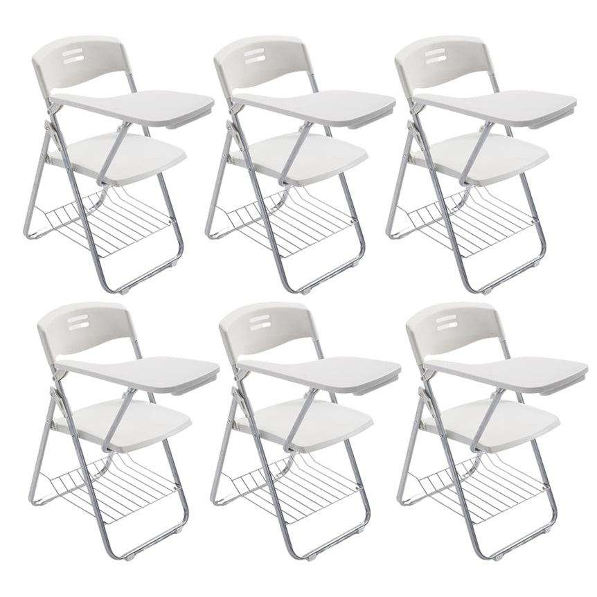 Contemporary Folding Conference Chair Plastic Back and Seat Armless Chair