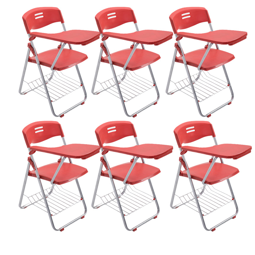 Contemporary Folding Conference Chair Plastic Back and Seat Armless Chair