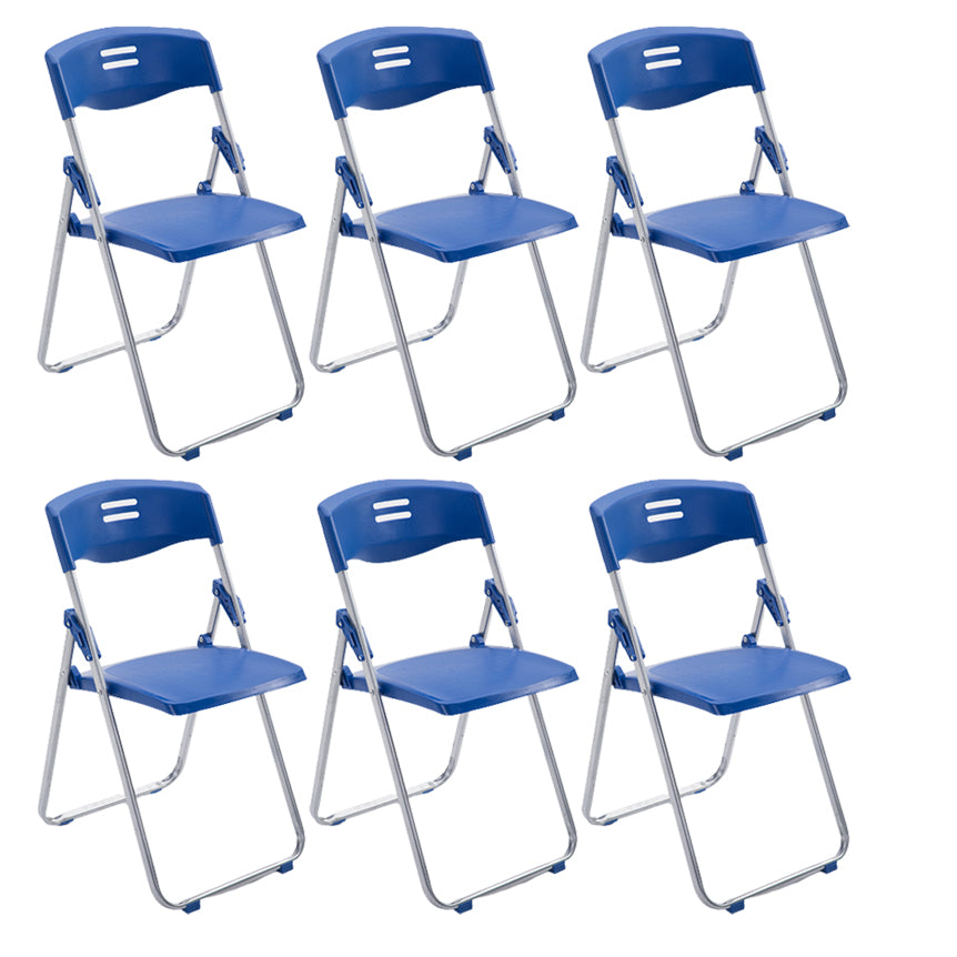 Contemporary Folding Conference Chair Plastic Back and Seat Armless Chair