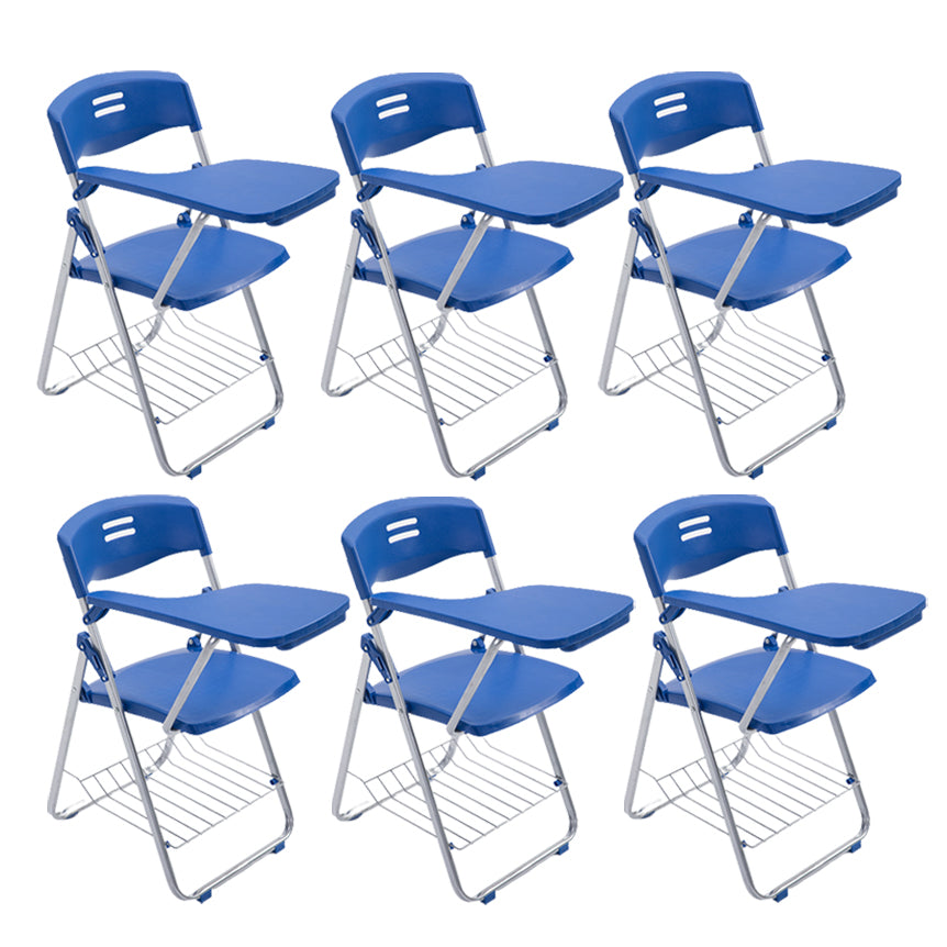 Contemporary Folding Conference Chair Plastic Back and Seat Armless Chair