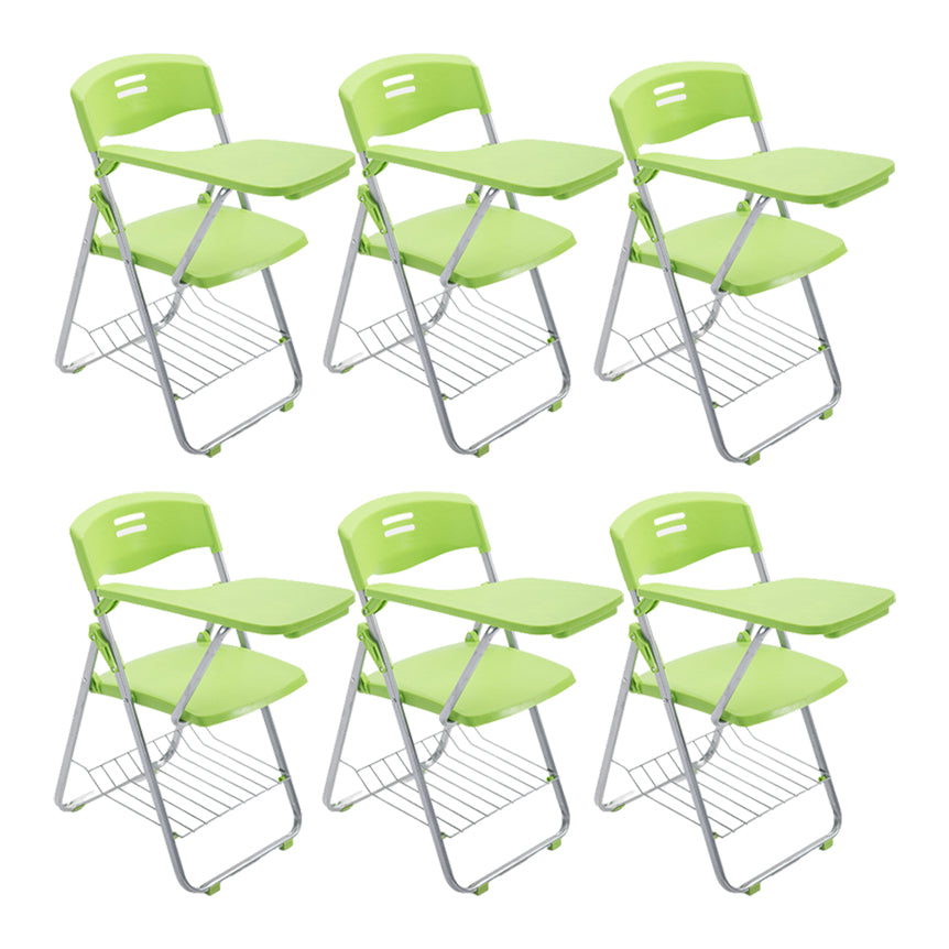 Contemporary Folding Conference Chair Plastic Back and Seat Armless Chair