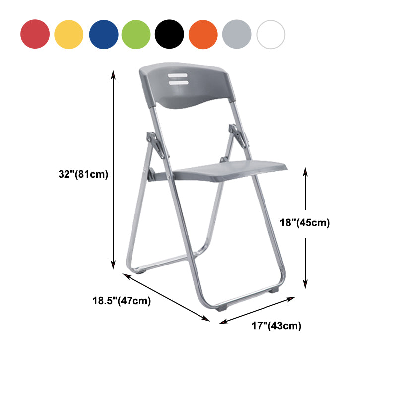 Contemporary Folding Conference Chair Plastic Back and Seat Armless Chair