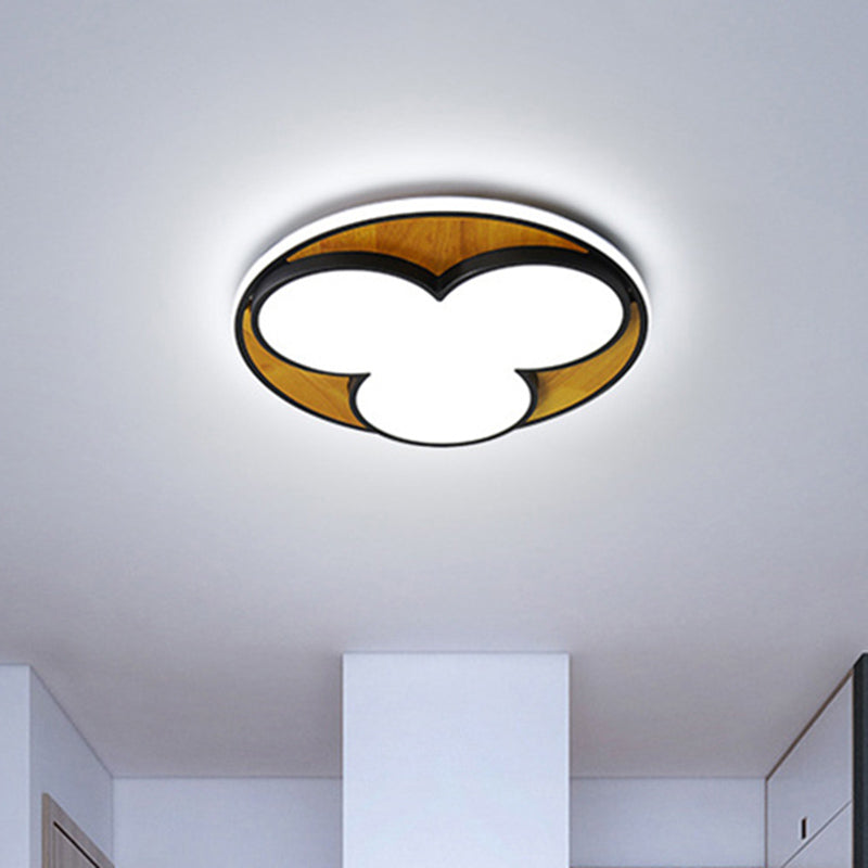 Nero / White Flower Flush Massimale Light Nordic LED Metallo Soffitto in bianco / Warm Light, 16,5 "/20.5" Wide