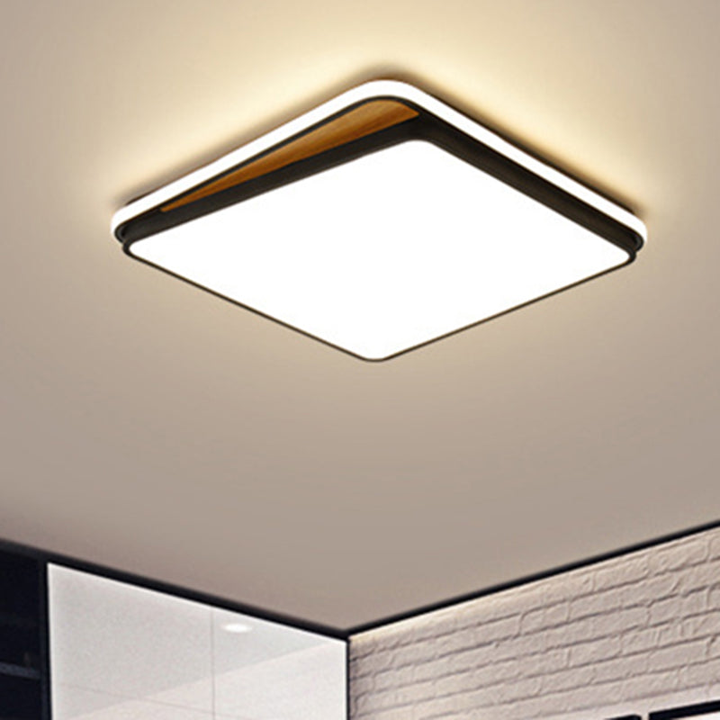 Brick Metal Flush Mount Beleuchtung Fassung Moderne LED Weiß/Schwarz Deckenleuchte in Weiß/Warm Light, 16.5 "/20.5" Weiss