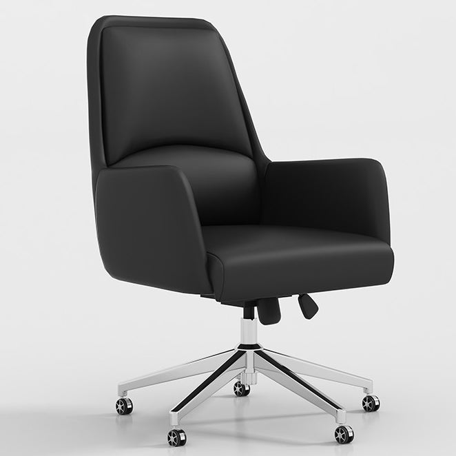 Executive Swivel Chair with Wheels Modern Task Chair with Chrome Frame